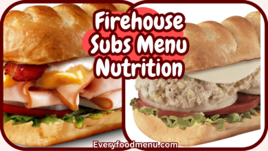 Firehouse Subs Menu Nutrition