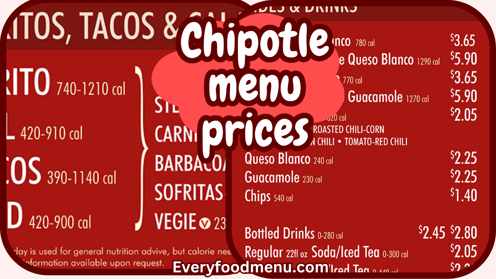 Chipotle menu prices