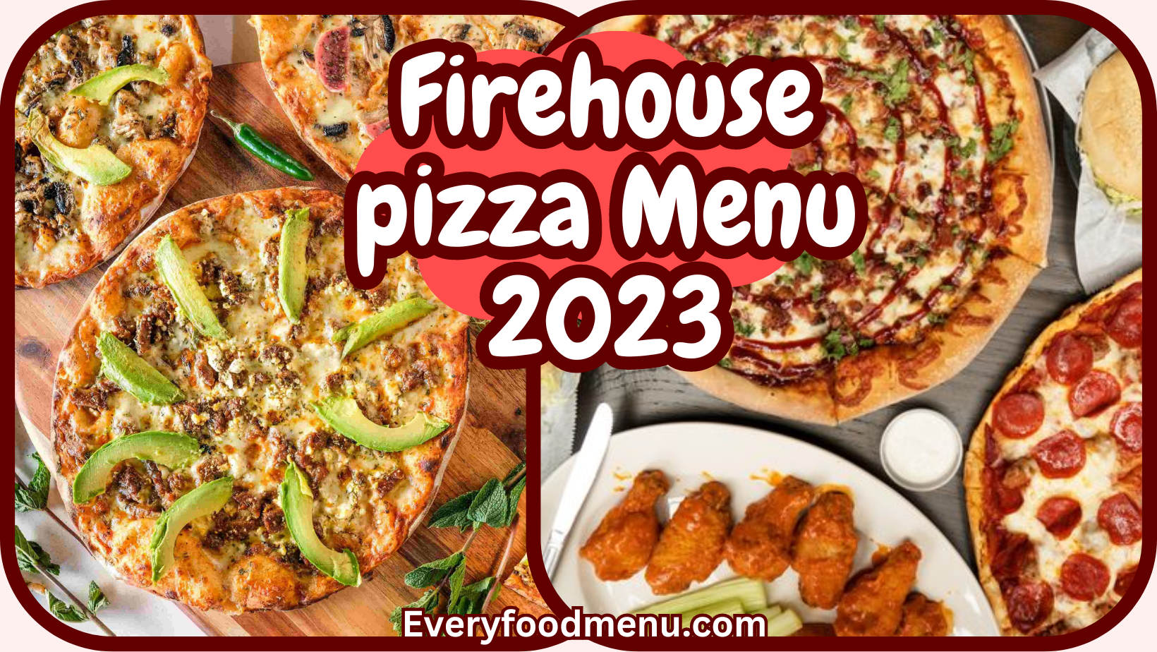 Firehouse pizza Menu 2023
