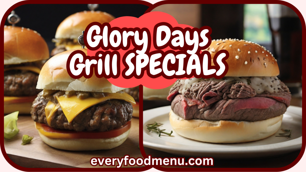 Glory Days Grill SPECIALS