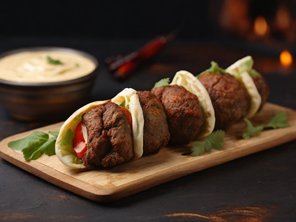 Beef Bihari wrapped in your preferred fresh bread, served with a choice of garlic mayo or our signature house spicy sauce.
