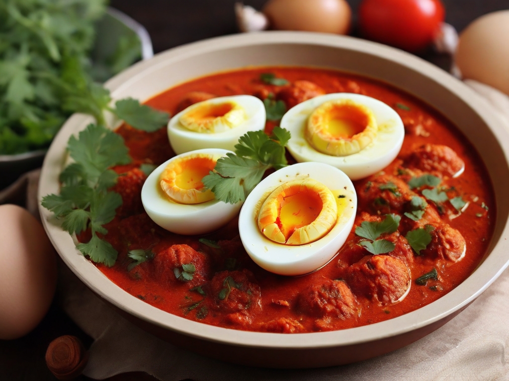 Egg Curry

Boiled eggs cooked with tomato sauce, onion and spices