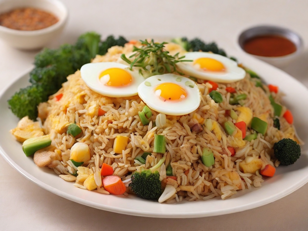 Egg Fried Rice

Basmati rice stir-fried with scrambled egg and veggies seasoned with mild spices