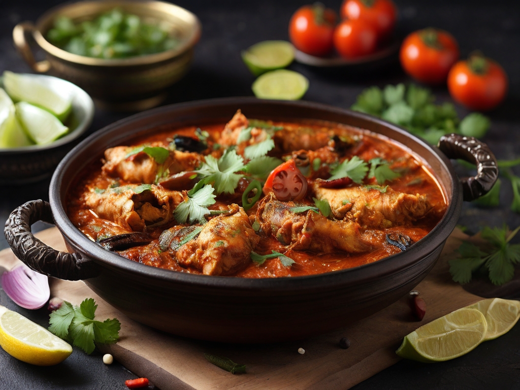 Authentic Peshawari style Karahi, cooked with tomatoes, serrano peppers, and other traditional spices & herbs.
