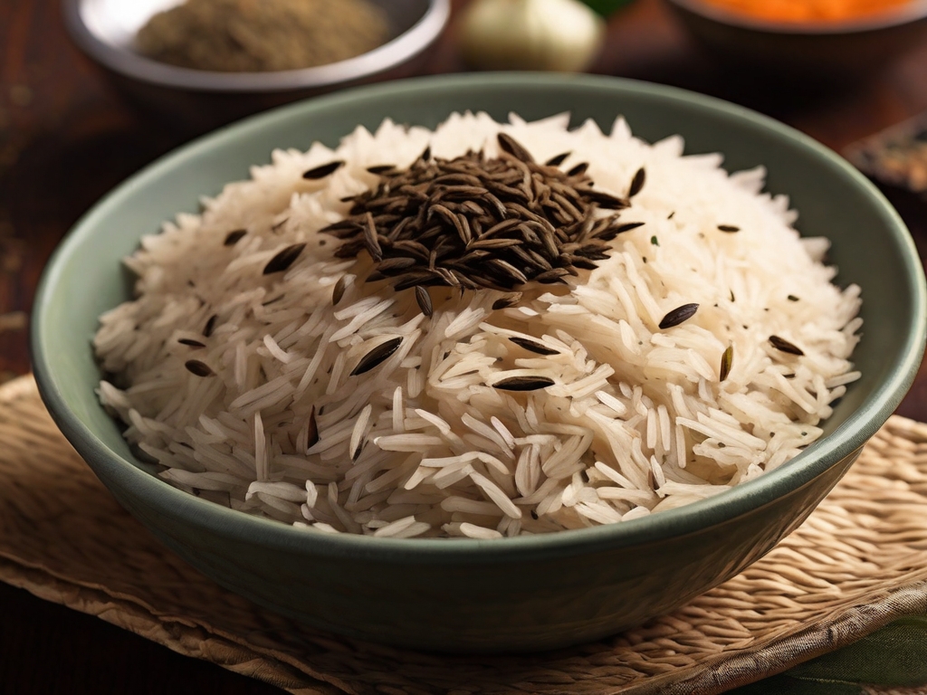 Jeera Basmati Rice

Basmati rice prepared with cumin seeds (jeera) and onion.