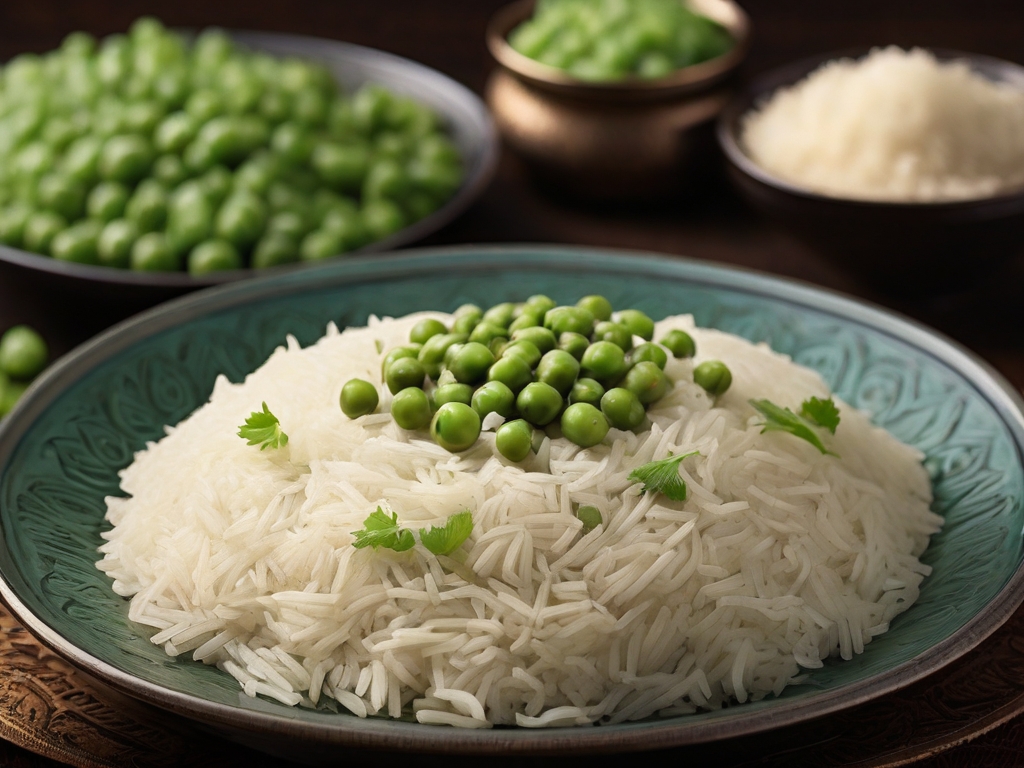 Mutter Basmati Rice

Basmati rice prepared with green peas.