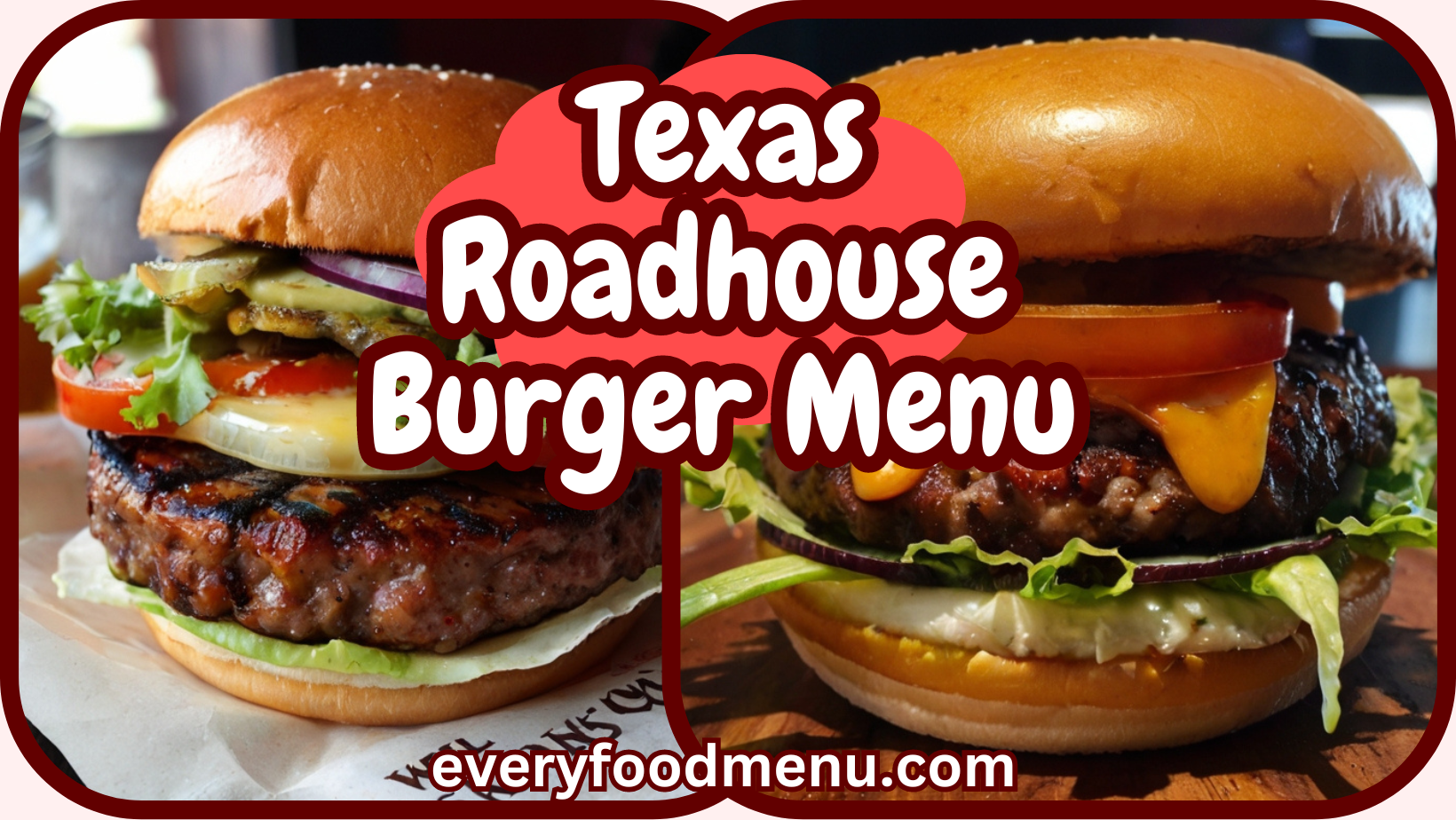 Texas Roadhouse Burger Menu