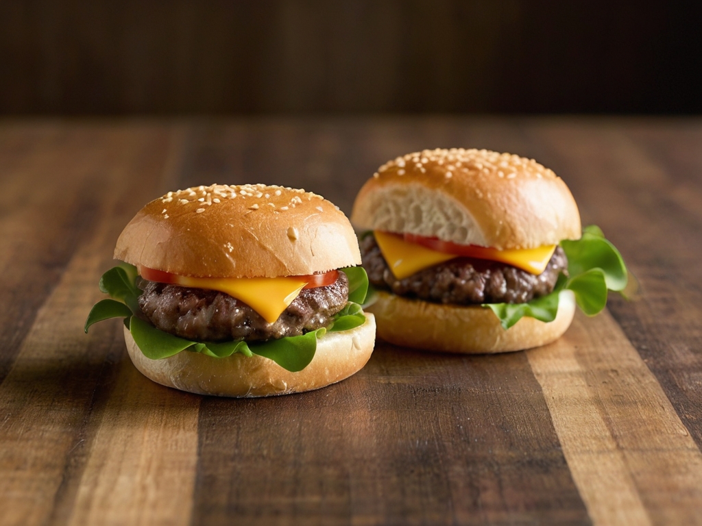 Mini-Cheeseburgers* • Two tiny cheeseburgers on our fresh-baked bread